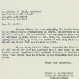 Letter: 1951 May 18