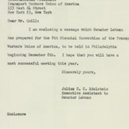 Letter: 1952 November 21