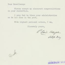 Telegram: 1936 November 6