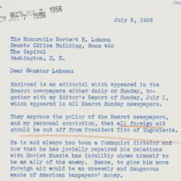 Telegram: 1956 July 5