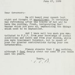 Letter: 1936 June 27