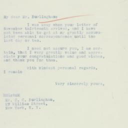 Letter: 1934 November 30
