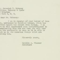 Letter: 1949 June 27