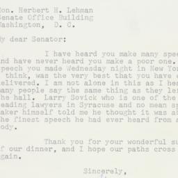 Letter: 1953 May 1