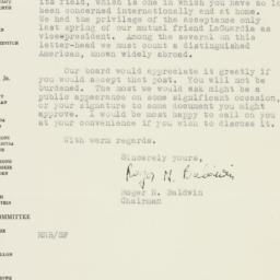 Letter: 1947 November 7
