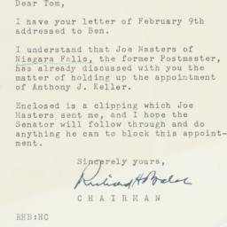 Letter: 1954 February 11