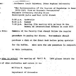 Announcements, 1976-04-08. ...