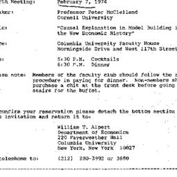 Announcements, 1974-02-07. ...