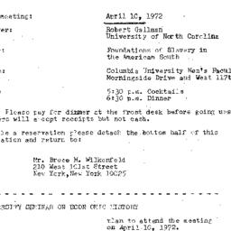 Announcements, 1972-04-10. ...