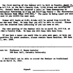 Announcements, 1967-03-14. ...