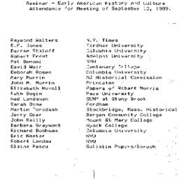 Minutes, 1989-09-12. Early ...