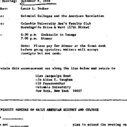 Announcements, 1969-12-09. ...
