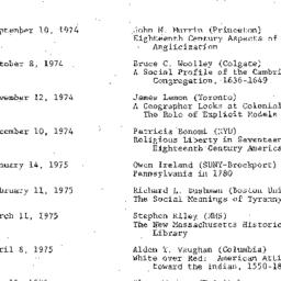 Schedules, Early American H...