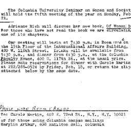 Announcements, 1977-02-23. ...