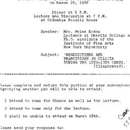 Announcements, 1986-03-25. ...