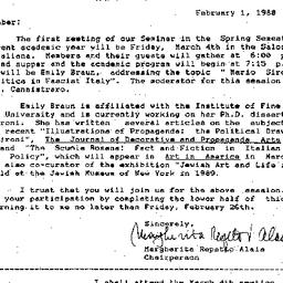 Announcements, 1988-02-01. ...