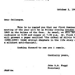Announcements, 1969-10-01. ...
