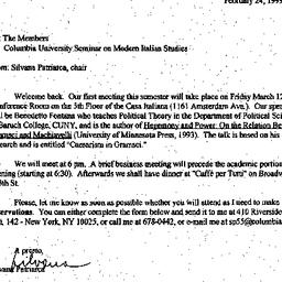 Announcements, 1999-02-24. ...