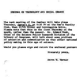 Announcements, 1966-01-06. ...