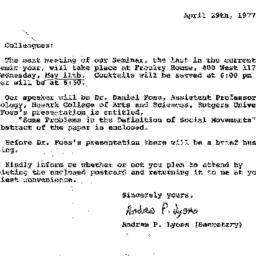 Correspondence, 1977-05-11....
