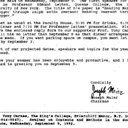Announcements, 1992-09-09. ...