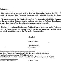 Correspondence, 1999-02-26....