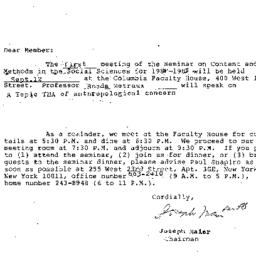 Announcements, 1985-09-12. ...