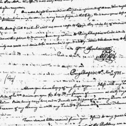 Document, 1781 November 8 a...