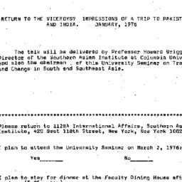Announcements, 1976-03-02. ...