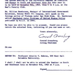 Announcements, 1965-11-09. ...