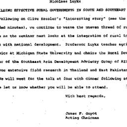 Announcements, 1970-04-09. ...