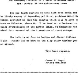 Announcements, 1970-03-06. ...