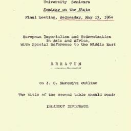 Handouts, 1964-05-13. The S...