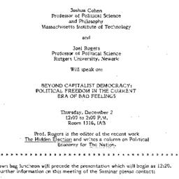 Announcements, 1982-11-17. ...