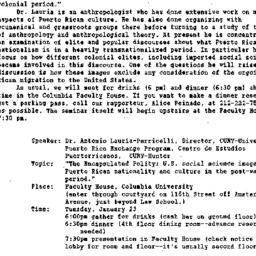 Announcements, 1990-01-23. ...