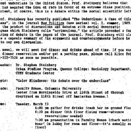 Announcements, 1990-03-13. ...