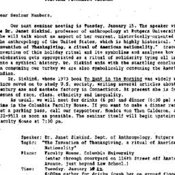 Announcements, 1991-01-15. ...