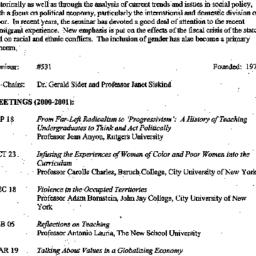 Schedules, Culture, Power, ...