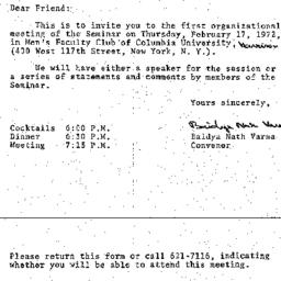 Announcements, 1972-02-17. ...