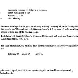Announcements, 1999-01-25. ...