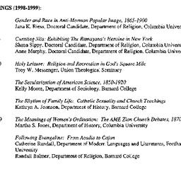 Schedules, Religion in Amer...