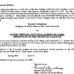 Announcements, 1993-03-02. ...
