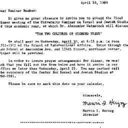 Announcements, 1980-04-10. ...