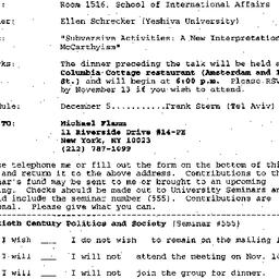 Announcements, 1995-11-01. ...