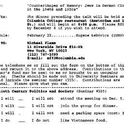 Announcements, 1995-11-20. ...