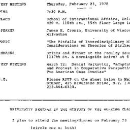 Announcements, 1978-02-23. ...