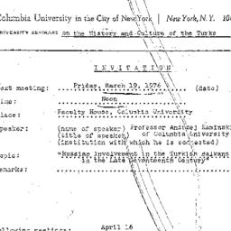 Announcements, 1976-03-19. ...