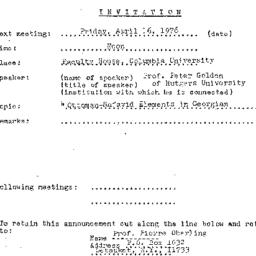 Announcements, 1976-04-16. ...