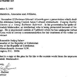 Announcements, 1999-11-03. ...