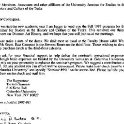 Announcements, 1997-09-08. ...